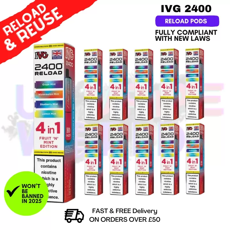 Fruit n Mint Edition IVG 2400 RELOAD Pods – Box Of 10
