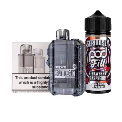 Aspire GoTek X Nicotine Free Bundle - Translucent Orange / 0.6ohm