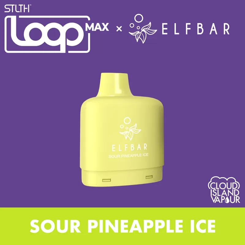 STLTH LOOP MAX X ELFBAR Pod Pack – Sour Pineapple Ice - Strength#20mg