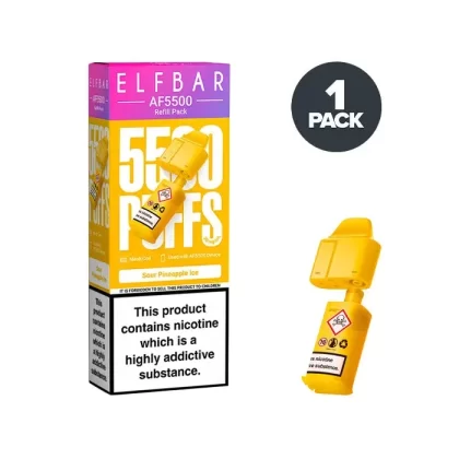 Sour Pineapple Ice Elf Bar AF5500 Refill Pack - Ecigdepot