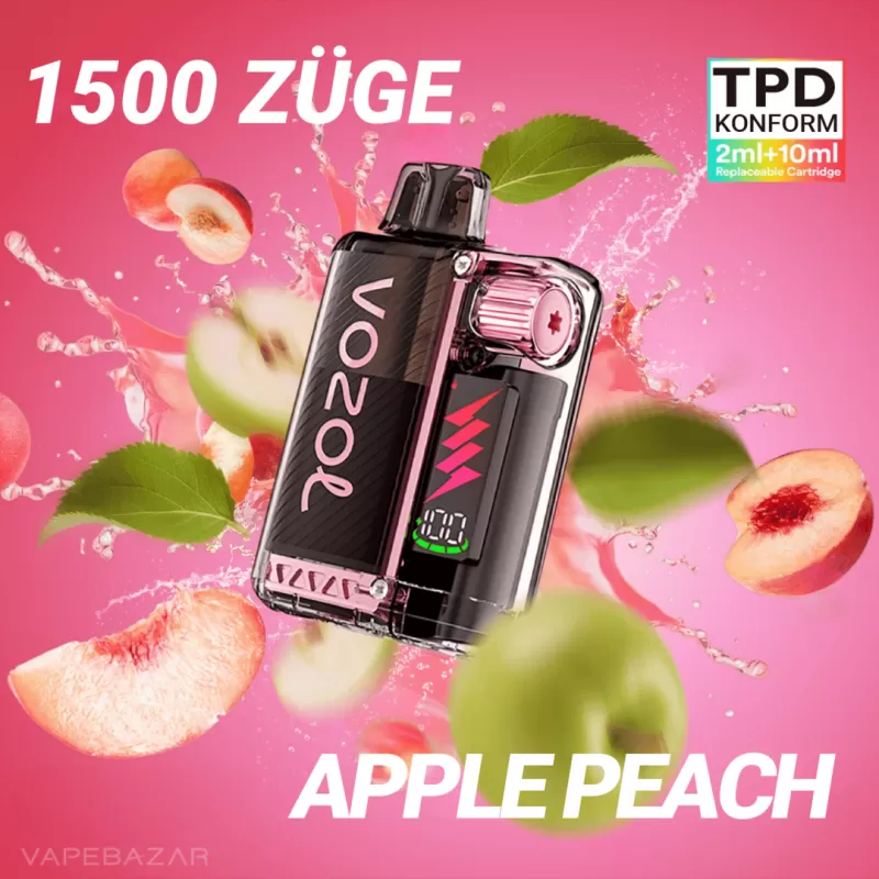 Vozol Vista Plug – Apple Peach Starter Kit - Pod Kit; La Fume; 2ml + 10ml