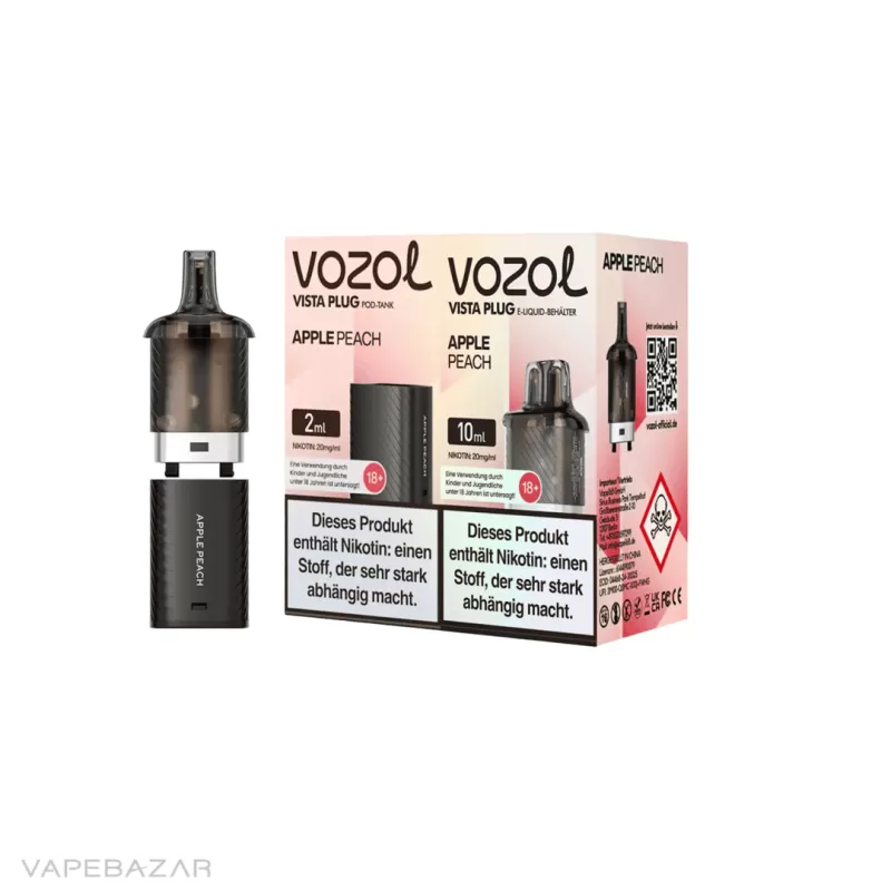 Vozol Vista Plug – Apple Peach Starter Kit - Pod Kit; La Fume; 2ml + 10ml - Image 3