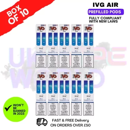 Blue Raspberry ICE IVG AIR Prefilled Pod Box Of 10