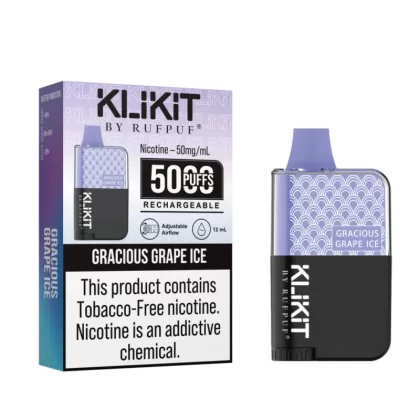 KLIKIT Gracious Grape Ice Disposable Vape 50mg – 5000Puffs