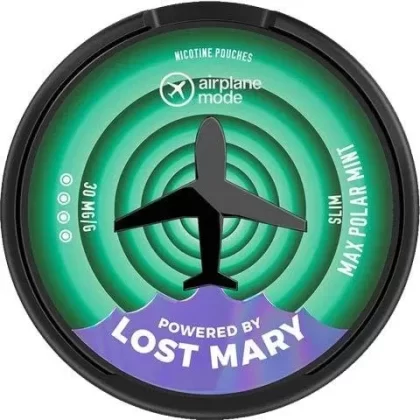 Lost Mary Airplane Mode Nicotine pouches – Max Polar Mint - Vape Product, Vape Product