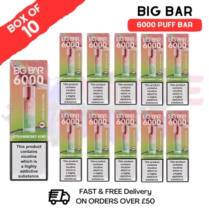 Strawberry Kiwi Feoba PRO 6000 Puff 6K Box Of 10