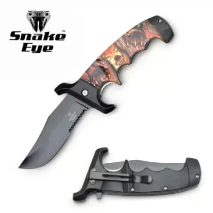 Snake Eye Tactical Spring Assisted Knife – Mad Wolf - Vape Store