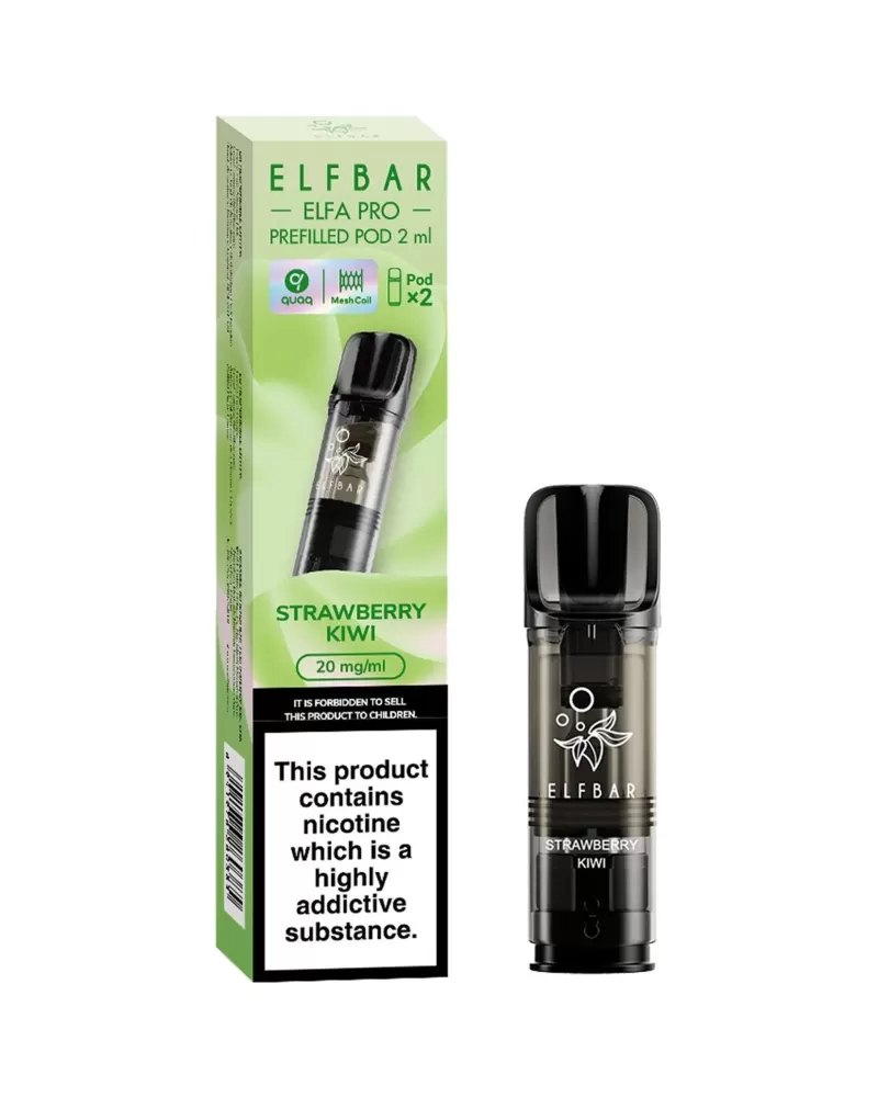 Strawberry Kiwi Elf Bar Elfa Pro Pods (x2) - 20mg (2%) - Image 3