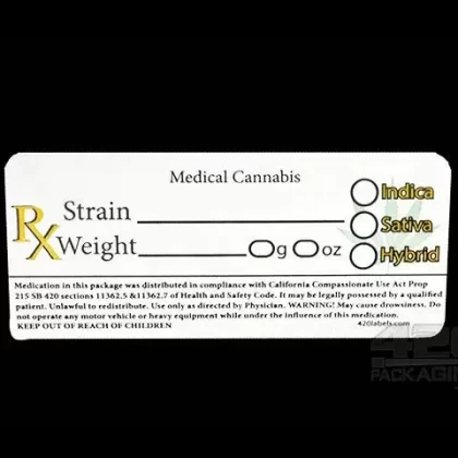 California Compliant Medical Labels | 3in x 1in – Rectangle – 1000 Count
