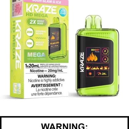 Sour Slam G Ice Kraze HD Mega Disposable Vape