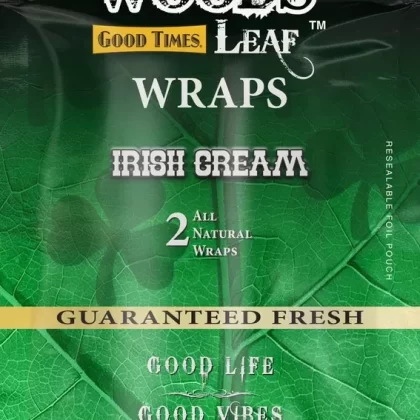 Sweet Woods Irish Cream Leaf Wraps - Product#Irish Cream~Packaging#30 Packs of 2 (60ct)