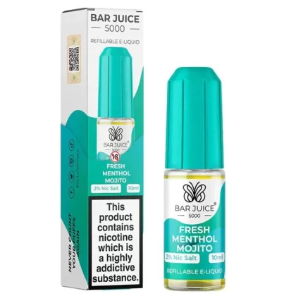 FRESH MENTHOL MOJITO NICOTINE SALT E-LIQUID BY BAR JUICE 5000
