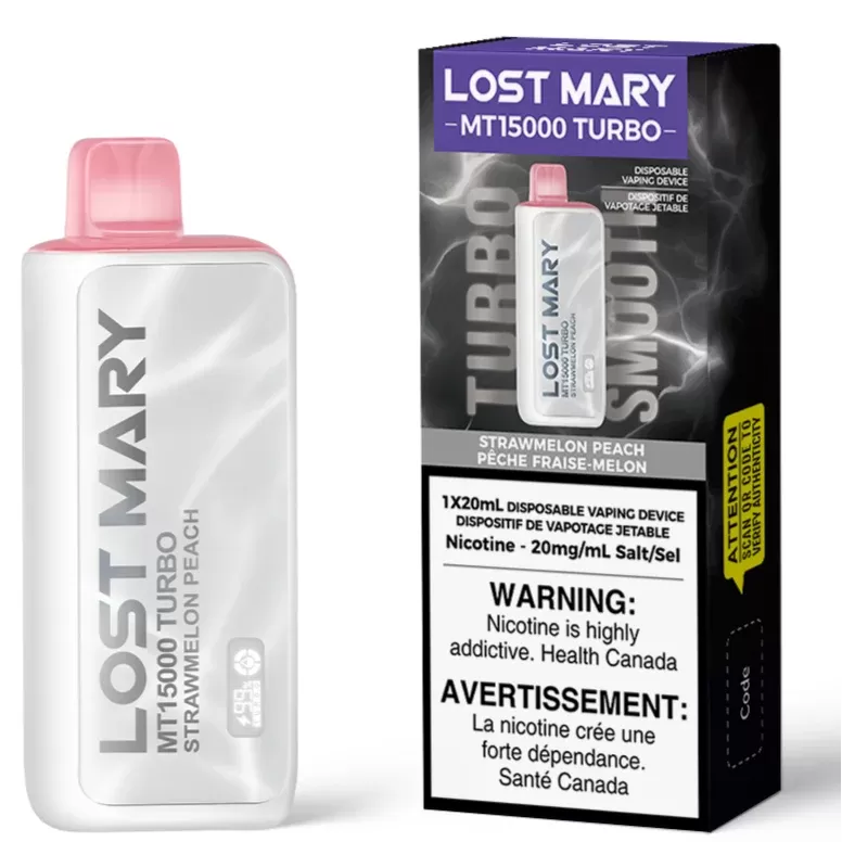 Lost Mary MT15000 Turbo Disposable Vape – Strawmelon Peach