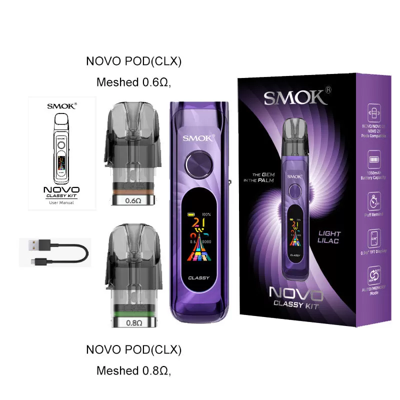 SMOK Novo Classy Pod Kit 35W - Silver White - Image 3