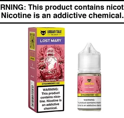 STRAWBERRY ICE BY LOST MARY X URBAN TALE NIC SALTS 30ML - Vapejuice