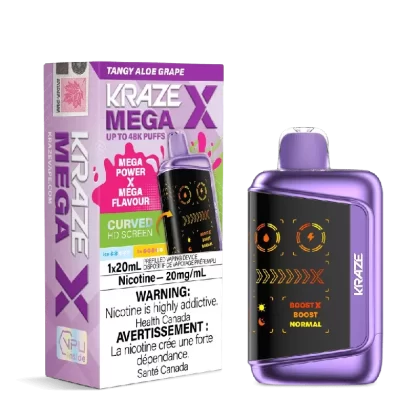Kraze Mega X – Tangy Aloe Grape Disposable Vape