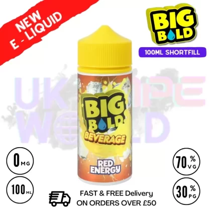 Red Energy Big Bold Vape Juice 100ml – £9.50