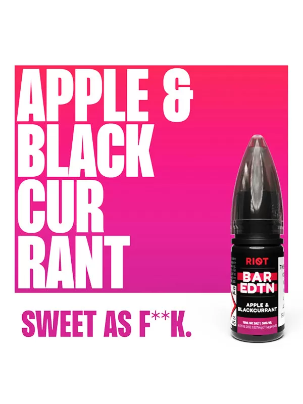 Apple Blackcurrant BAR EDTN Riot Squad Nic Salt E-liquid - 5mg - Image 2