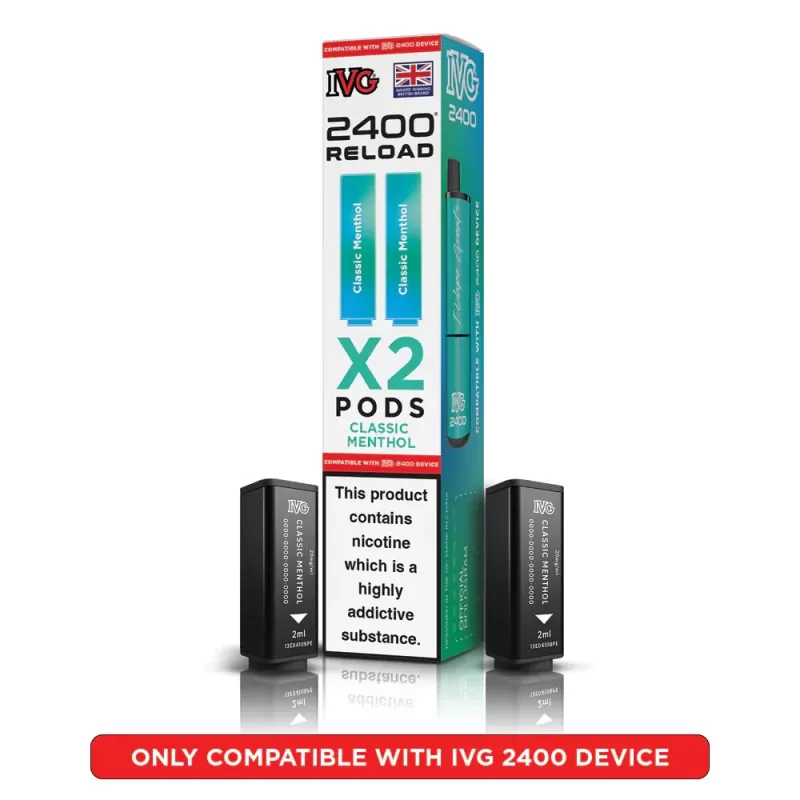 IVG 2400 Reload 2-in-1 Prefilled Vape Pods - Strawberry Watermelon - Image 2