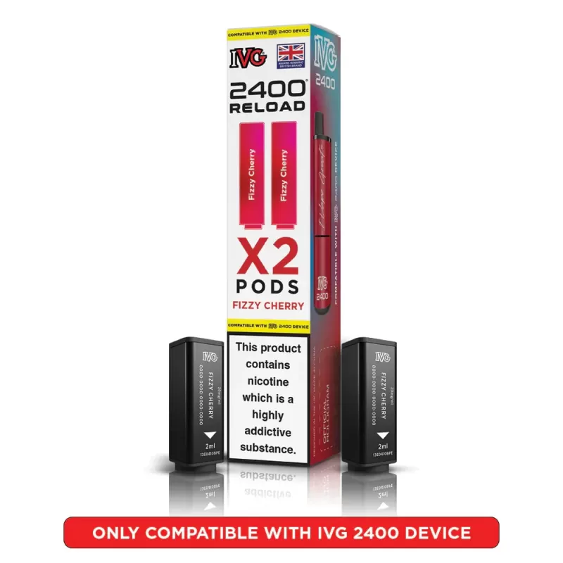 IVG 2400 Reload 2-in-1 Prefilled Vape Pods - Strawberry Watermelon - Image 3