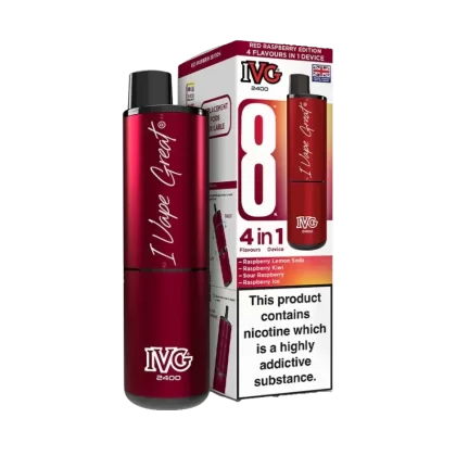 IVG 2400 4-in-1 Red Raspberry Edition Vape Kit - Ecigpremium