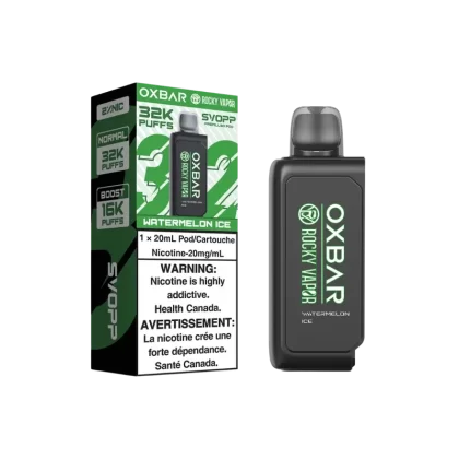 Svopp Oxbar Rocky Vapor 32 000 bouffées (dosettes préremplies) – Glace pastèque