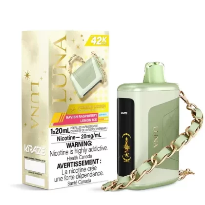 Kraze Luna Disposable Vape – 42K Puffs – Ravish Raspberry Lemon Ice