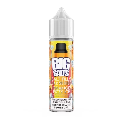 Big Salts Fizzy Orange Ice – 60ml Salt Fills E Liquid - 5mg Nic Strength Including 3 x Blue Salt Shots, 10mg Nic Strength Including 3 x Pink Salt Shots