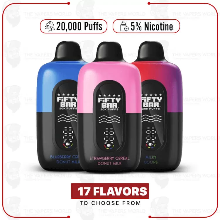 Fifty Bar V2 20000 Puff Disposable - Thevapersworld