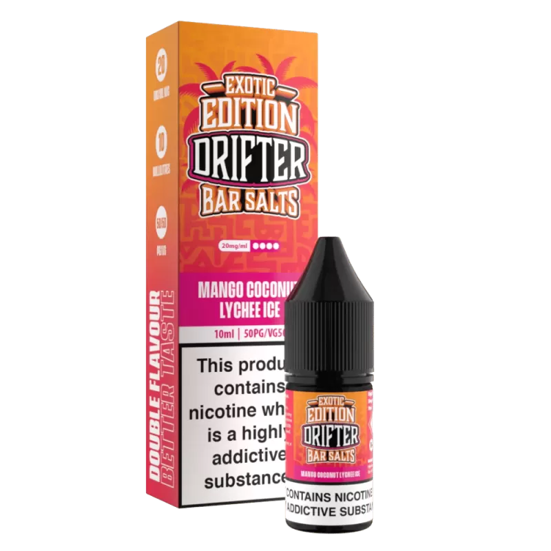 Drifter Bar Salts Exotic Edition Mango Coconut Lychee Ice Nic Salt - 5mg