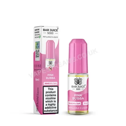 Bar Juice 5000 Pink Bubba/ Strawberry Bubblegum Nic Salt E-Liquid - Vapestreams Co