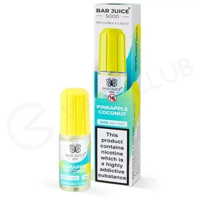 Pineapple Coconut Nic Salt E-Liquid by Bar Juice 5000 - Ecigpremium