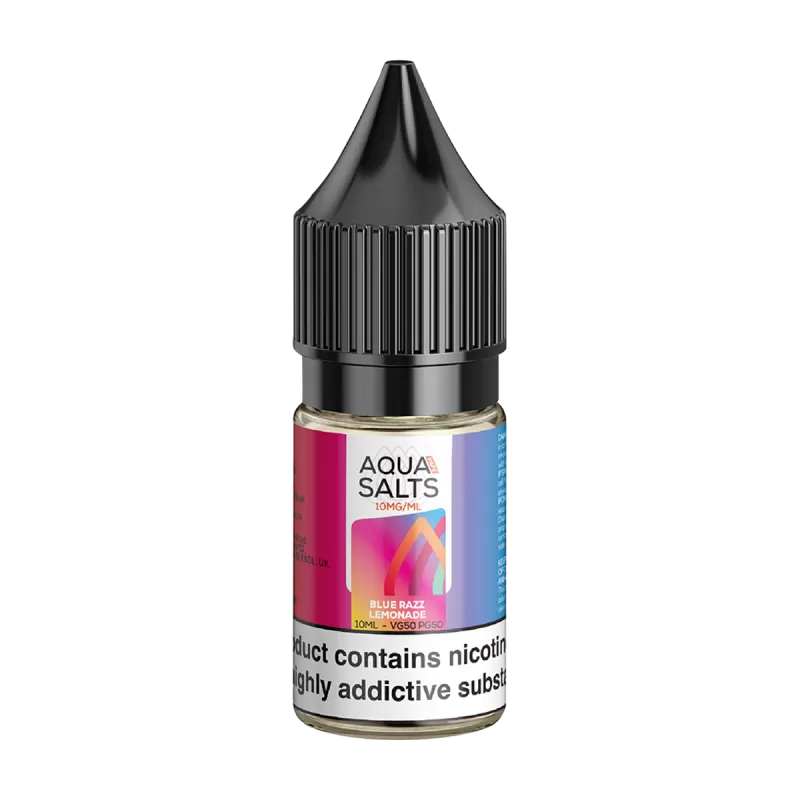Blue Razz Lemonade Nic Salt by Aqua Salts 10ml - 20mg - Vape Product