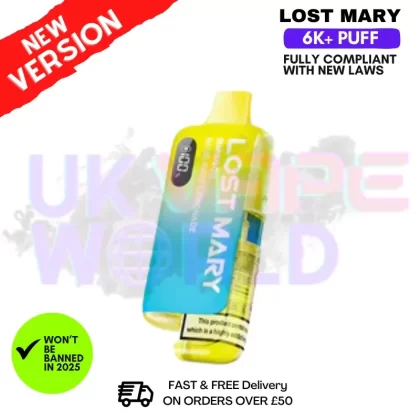 Blue Razz Lemonade Lost Mary 6K Puff Pod Kit – Only £8.99