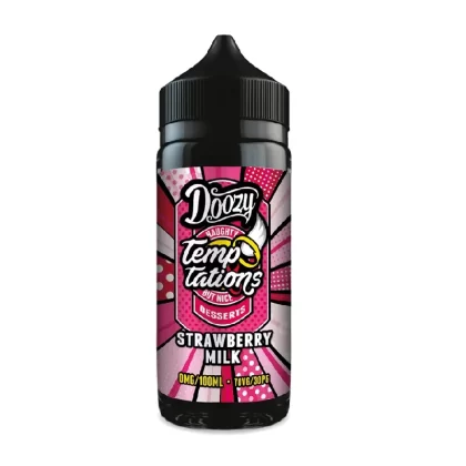 Strawberry Milk Temptations 100ml Short Fill E-Liquid by Doozy Vape
