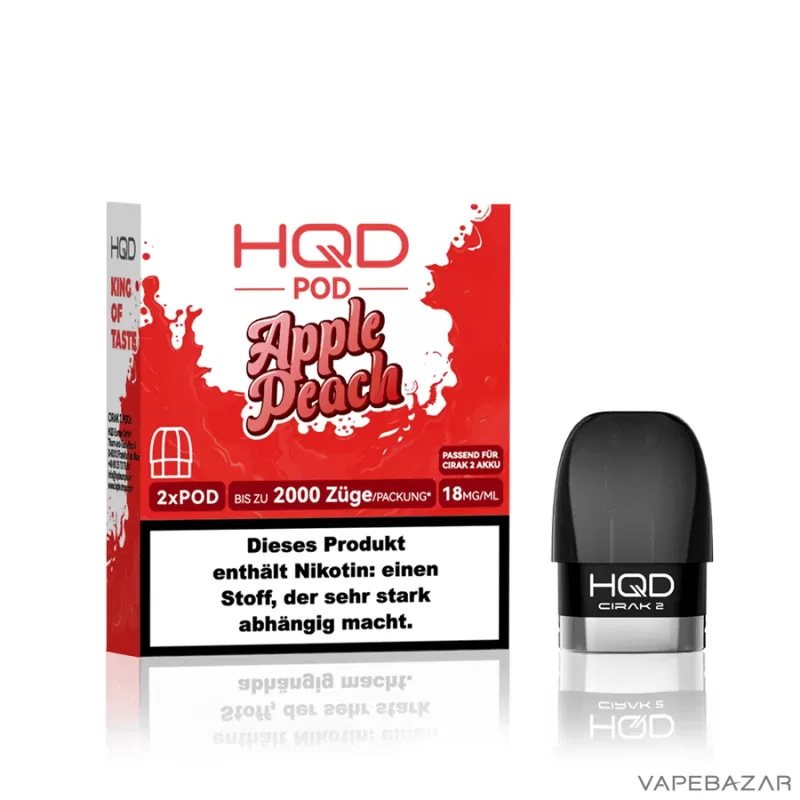 HQD Cirak 2 Pods – Apple Peach - HQD Cirak / Nein / 2ml / 18mg/ml - Image 3