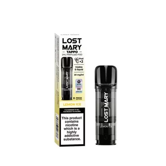 Lemon Ice Lost Mary Tappo Pods 2pk, 20mg – Packs of 5 or 10