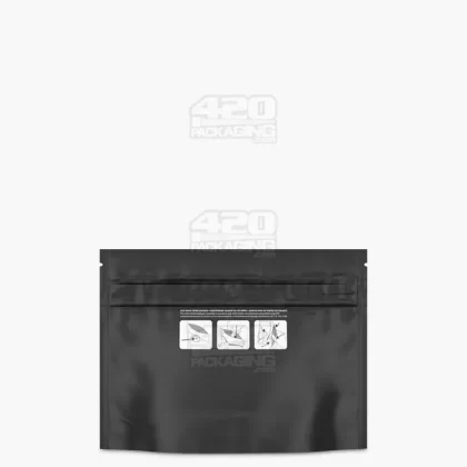 Child Resistant & Tamper Evident | DymaPak Black Mylar Exit Bags | 8in x 6in – 28g – 250 Count