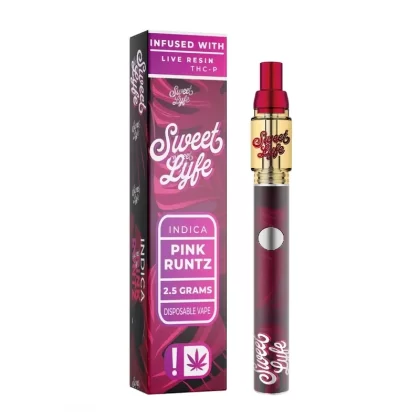 Sweet Lyfe THC-P/HHC-P Vaporizer – 2500mg - Amount#3 Pack>1~Strain#Pink Runtz (I)>Watermelon Zkittles (I)>Blue Dream (S)>Durban Poison (S)>Pineapple Express (H)>Sunset Sherbet (H) (2CED6F)