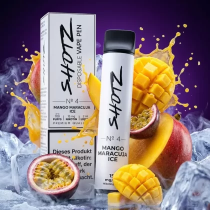 Shotz Disposable Vape Pen – Mango Maracuja Ice - 15mg/ml / Mango