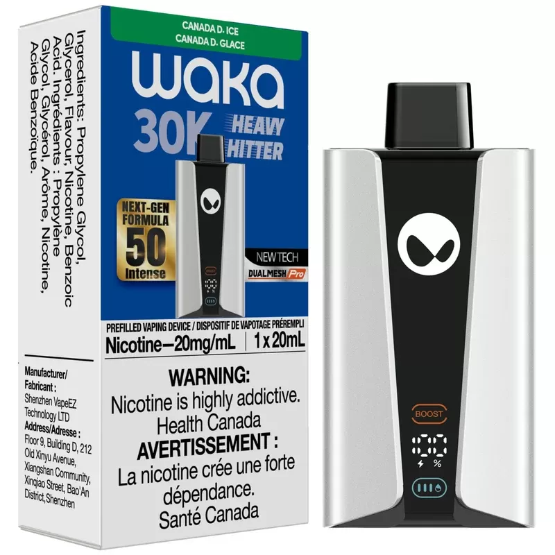 WAKA Heavy Hitter 30K Disposable Vape – Canada D. Ice