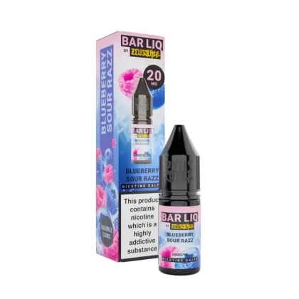 Blueberry Sour Razz Bar Liq 10ml Nic Salt by Zeus Juice