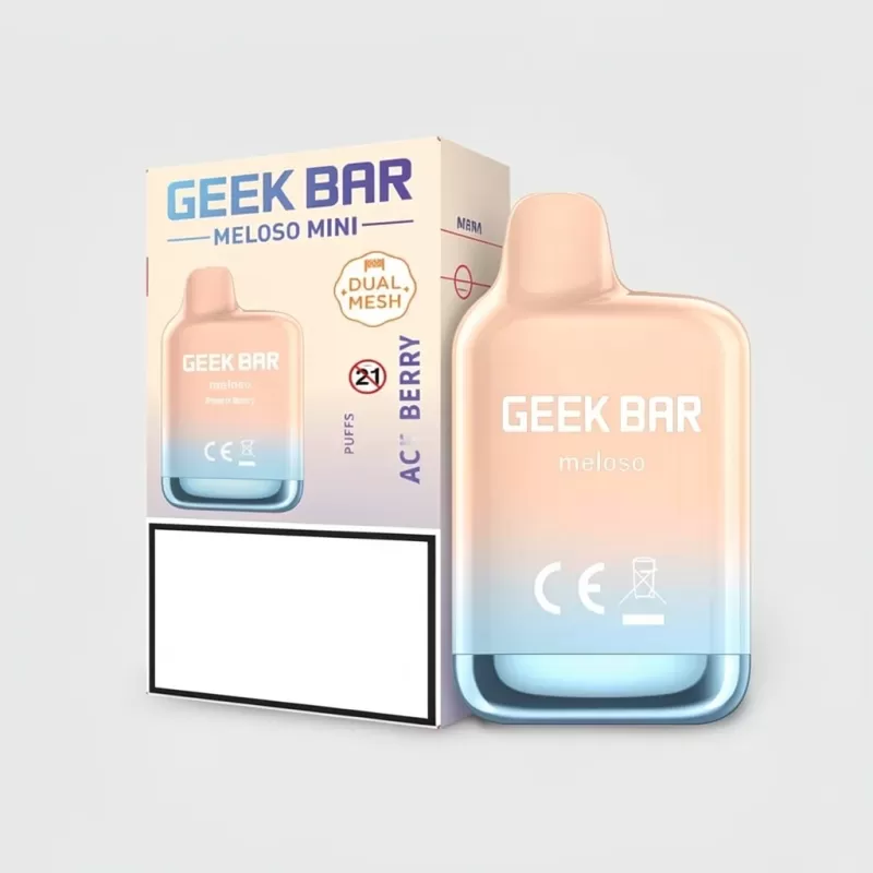 Geek Bar Meloso Mini 1500 Disposable Dual Mesh Coil Vape Pen - Peach Berry, Watermelon ICE (BFCE50)