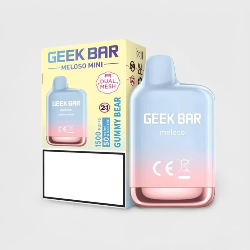 Geek Bar Meloso Mini 1500 Disposable Dual Mesh Coil Vape Pen - Peach Berry, Watermelon ICE (BFCE50) - Image 2