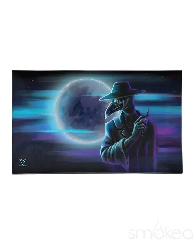 V Syndicate “Dark Traveler” Glass Rolling Tray