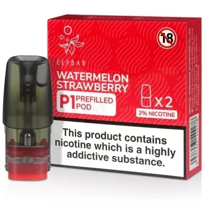 Watermelon Strawberry Elf Bar Mate P1 Prefilled Pod - Ecigpremium