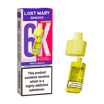 Triple Mango Lost Mary BM6000 Refill Pack - 0mg - Vape Product (0FB1D0)