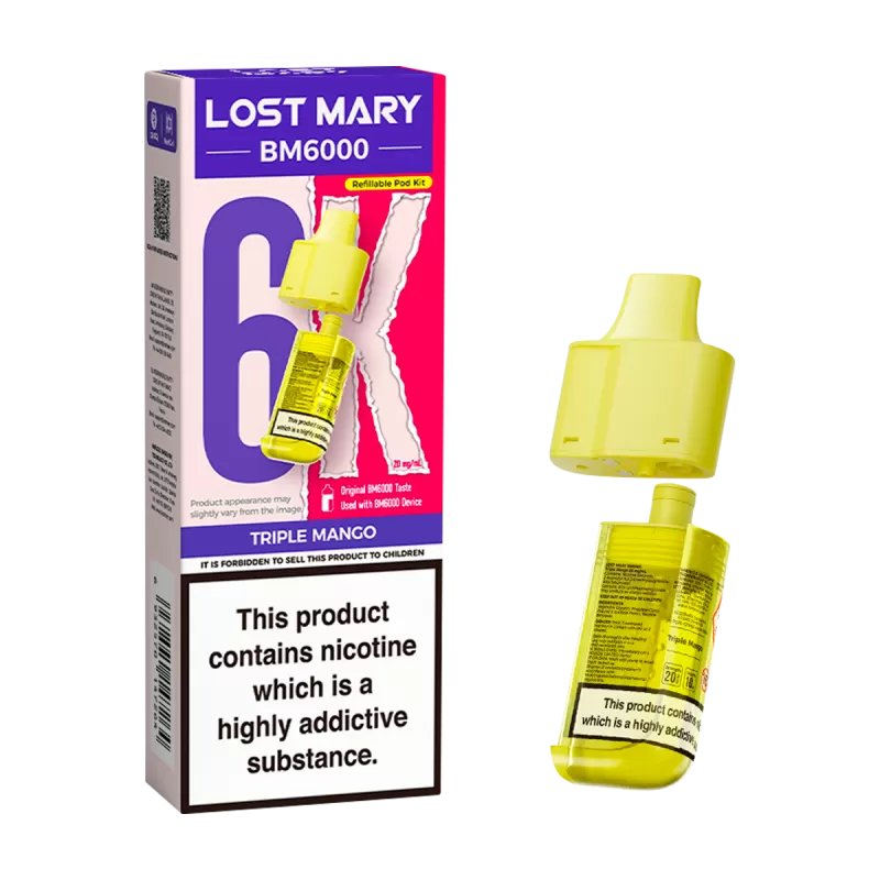 Triple Mango Lost Mary BM6000 Refill Pack - 0mg - Vape Product (0FB1D0)