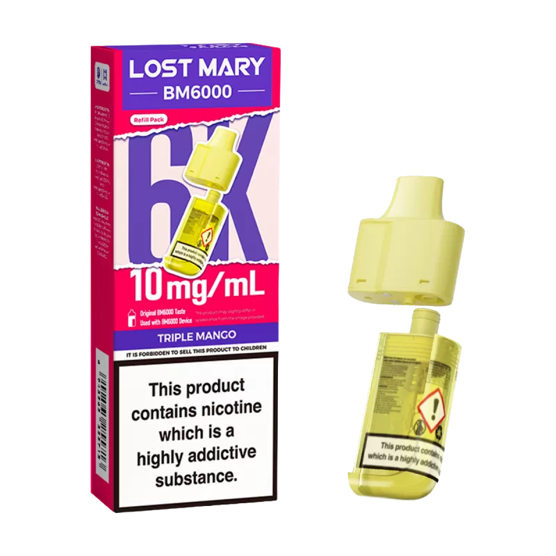 Triple Mango Lost Mary BM6000 Refill Pack - 0mg - Vape Product (0FB1D0) - Image 2