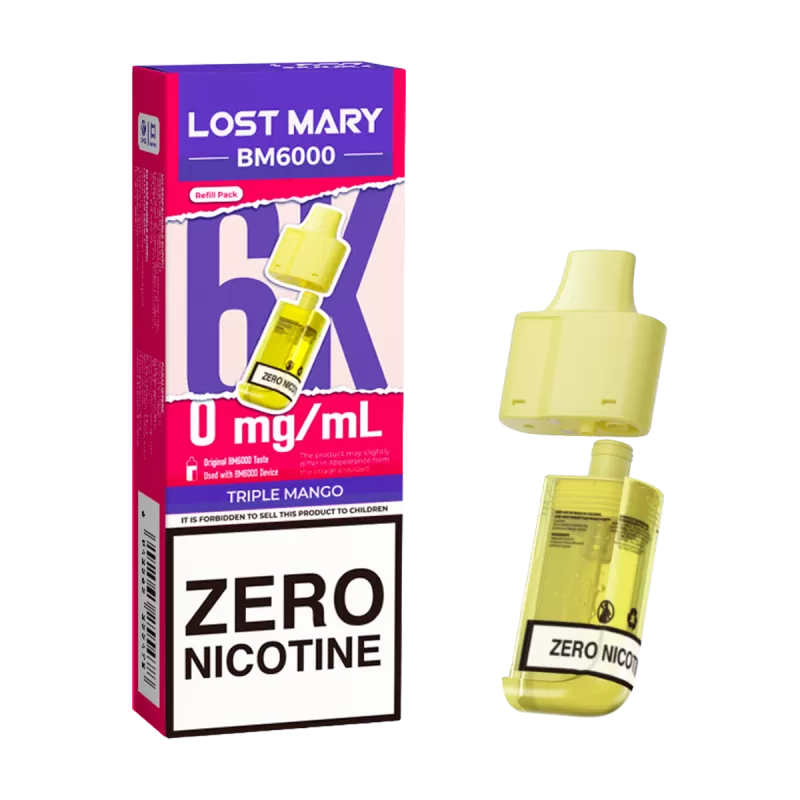 Triple Mango Lost Mary BM6000 Refill Pack - 0mg - Vape Product (0FB1D0) - Image 3